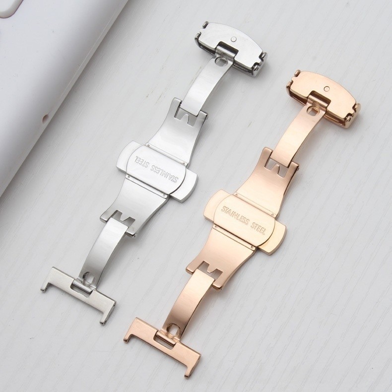 316L Stainless Steel Butterfly Deployment Clasp 18mm 20mm 22mm Watch Band Buckle