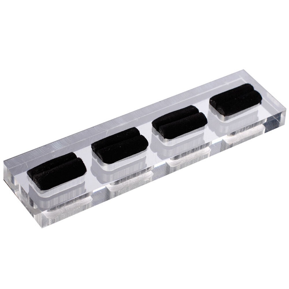 2x Acrylic Ring Display Stand Rings Support Rack Jewelry Retail Holder Organizer
