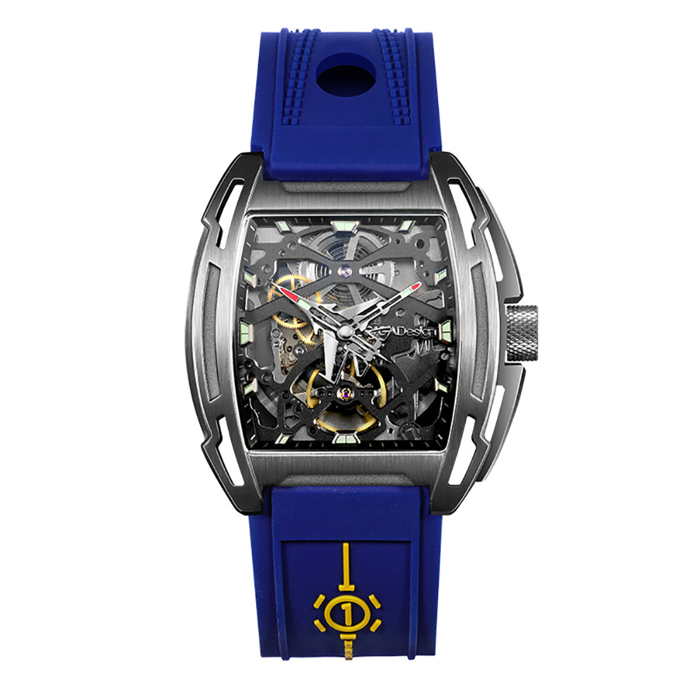 CIGA Design Z Series Aircraft Automatico Scheletrato Blu Zaffiro Orologio Uomo