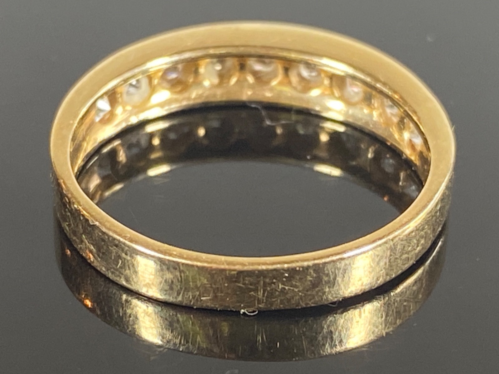 14K Yellow Gold Diamond Band Ring – Size 6.5 / 2.4 Grams / .90–1.00 CTW
