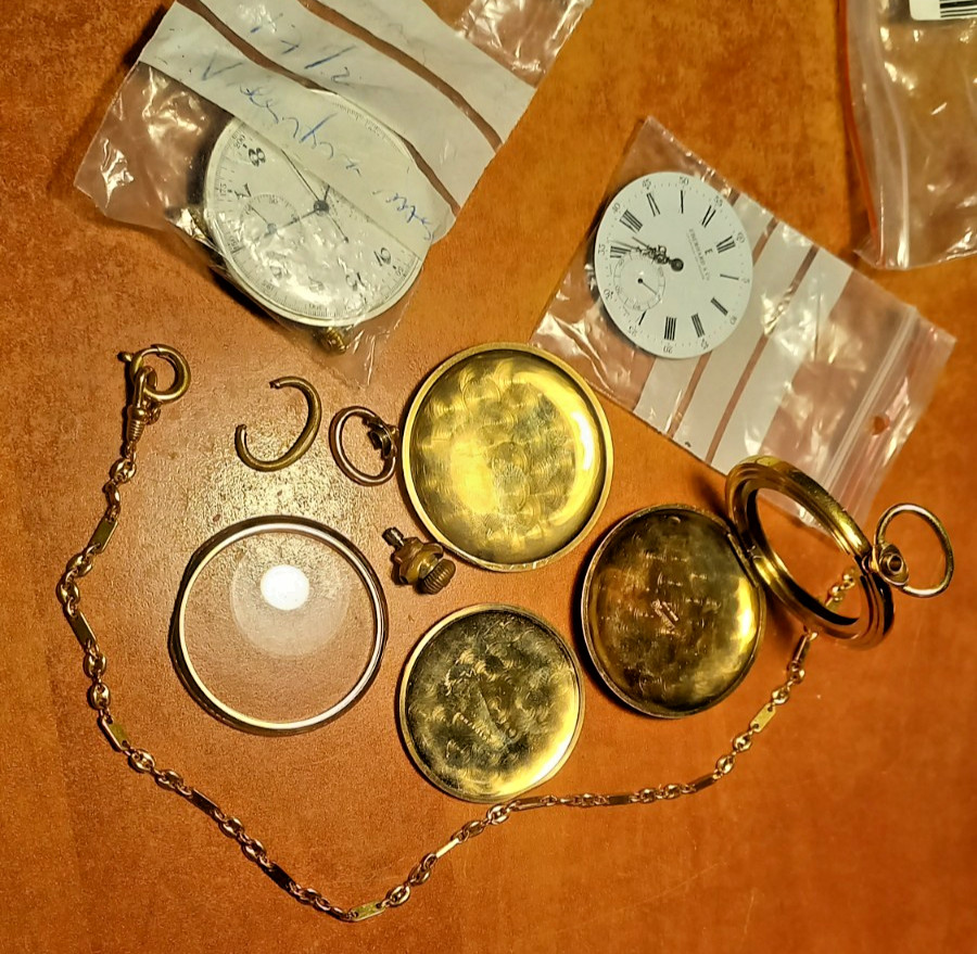Lot of 2 Eberhard & Co Working Chronograph Pocket Watch Movements + 361-5