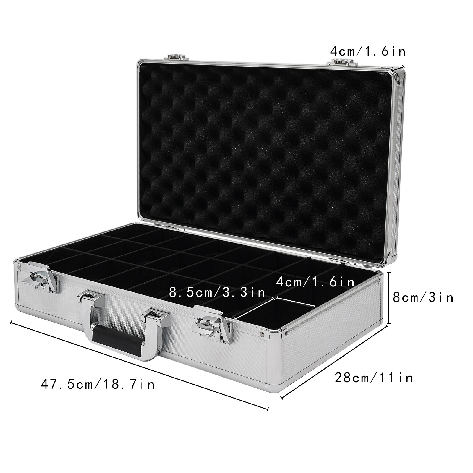 Watch Case Jewelry 24 Grid Aluminum Alloy Box Watch Case Briefcase Design Gift