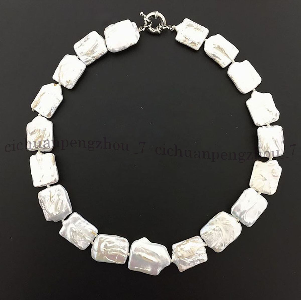 Square 15x20mm White Natural Unique Freshwater Pearl Beads Necklace 14-36 inch
