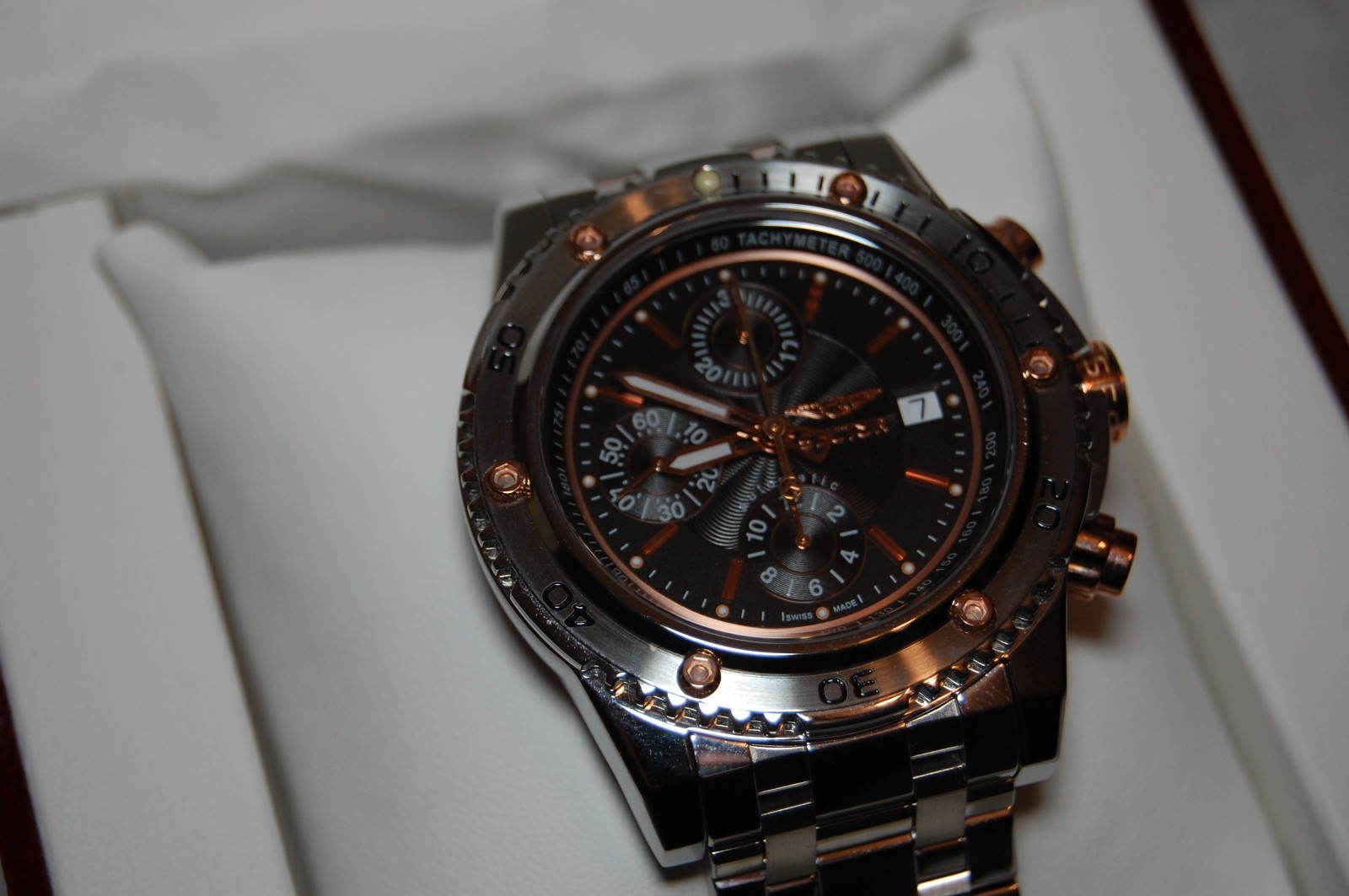 New Swiss Made Sector 890 25 Jewels Automatic Chronograph Valjoux 7750 Watch
