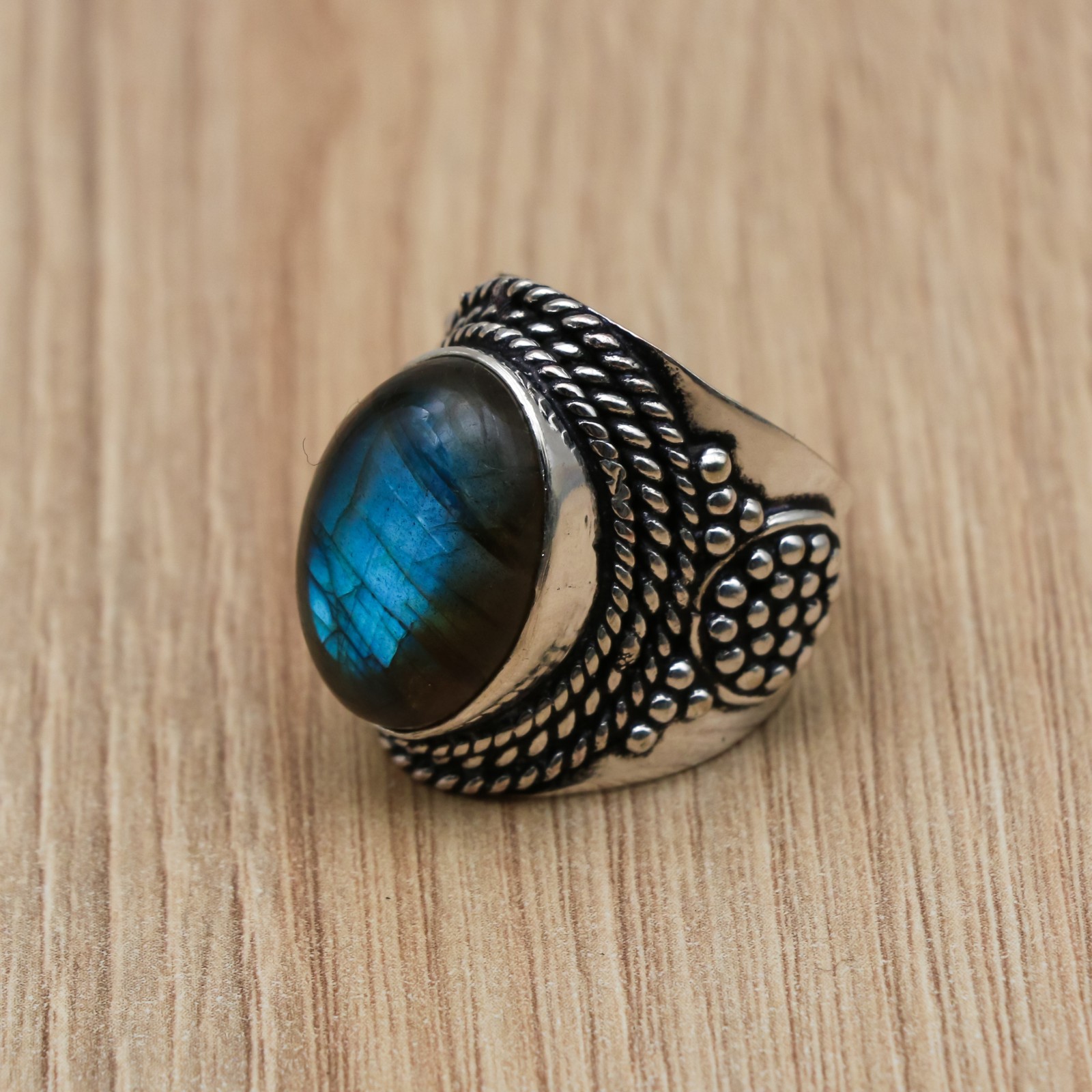 Labradorite Gemstone 925 Sterling Silver Handmade Jewelry Ring Gift For