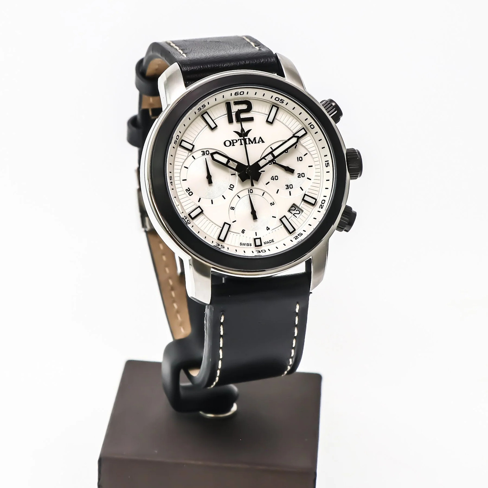 Optima – Swiss Chronograph – OSC399-SBL-1 Swiss quartz chronograph. 45 mm