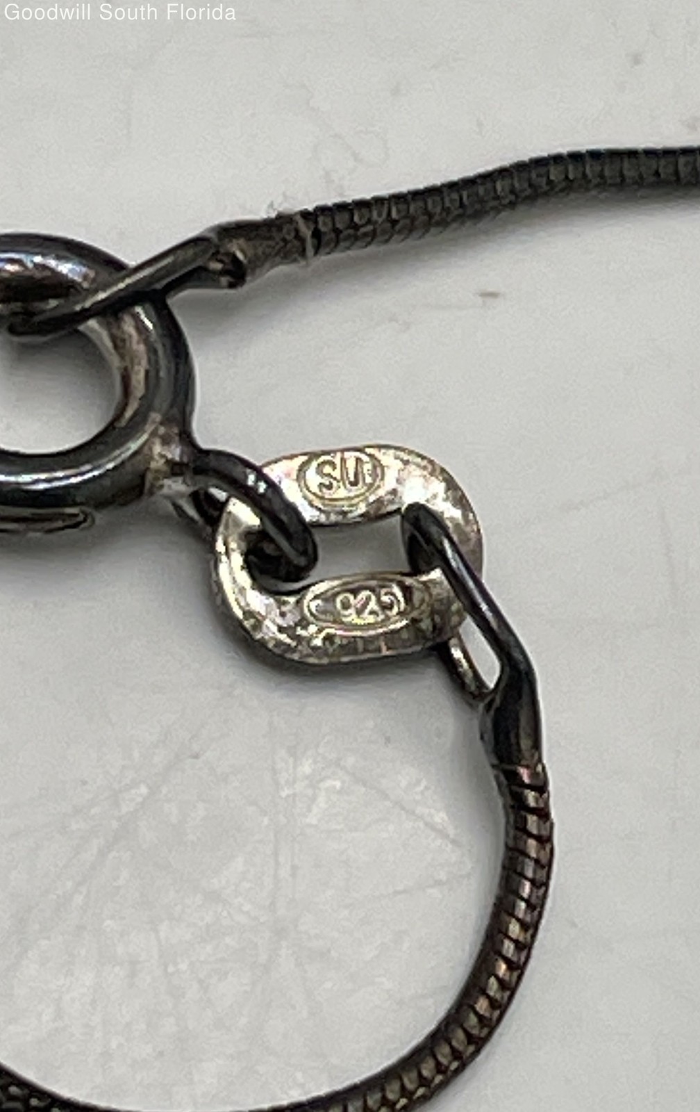 Silver Stamped/Unstamped Chain-Pendants-Earrings-Rings (5 Pcs) Weight 30.8g