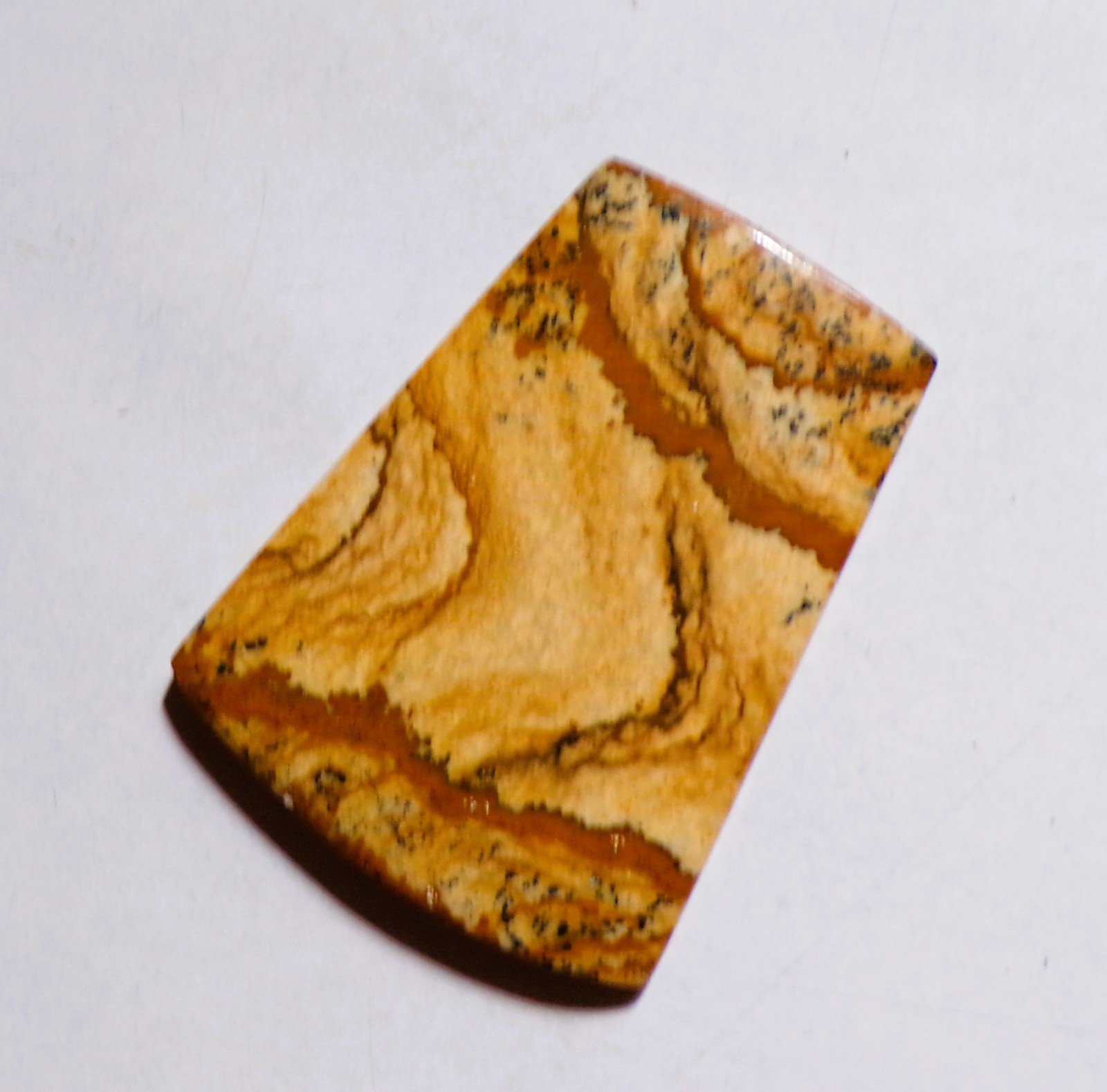 53.05 Cts Natural Picture Jasper Cabochon Loose Gemstone 41X31.5X4MM