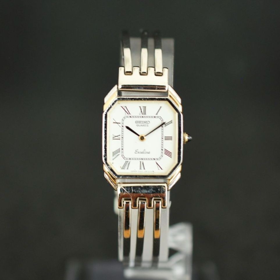 264 item New battery Vintage Seiko Exceline Gold Roman Ladies Wristwatch Dress