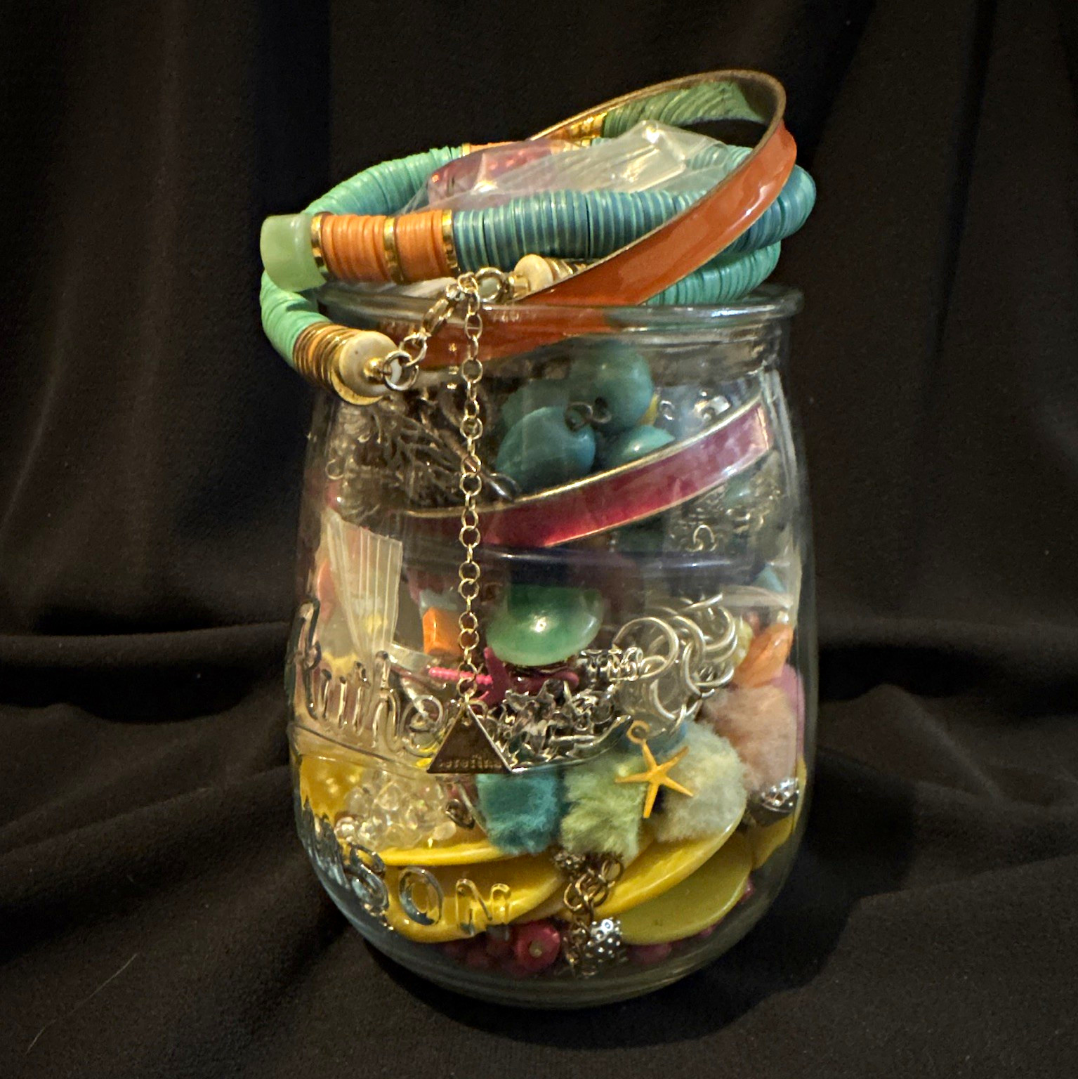 Women’s Mixed Fashion Jewelry Lot Multicolor 1.2 pounds. Jar not included.