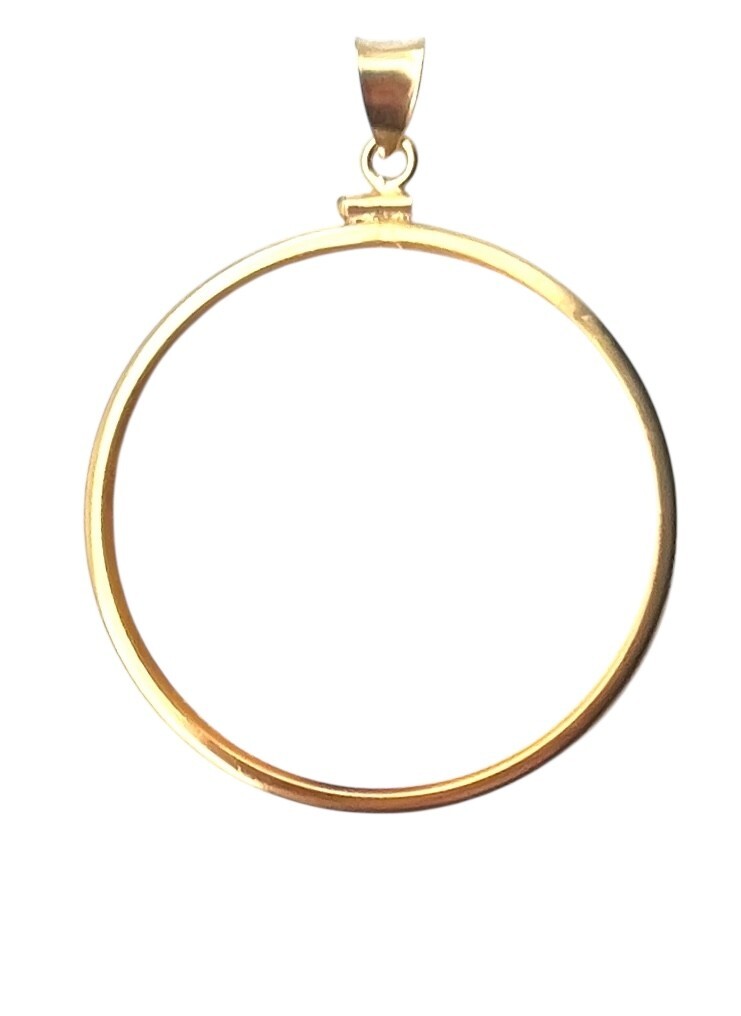 14k gold FILLED Coin Bezel for 1 oz American Silver Eagle 40.6mm ( bezel only )