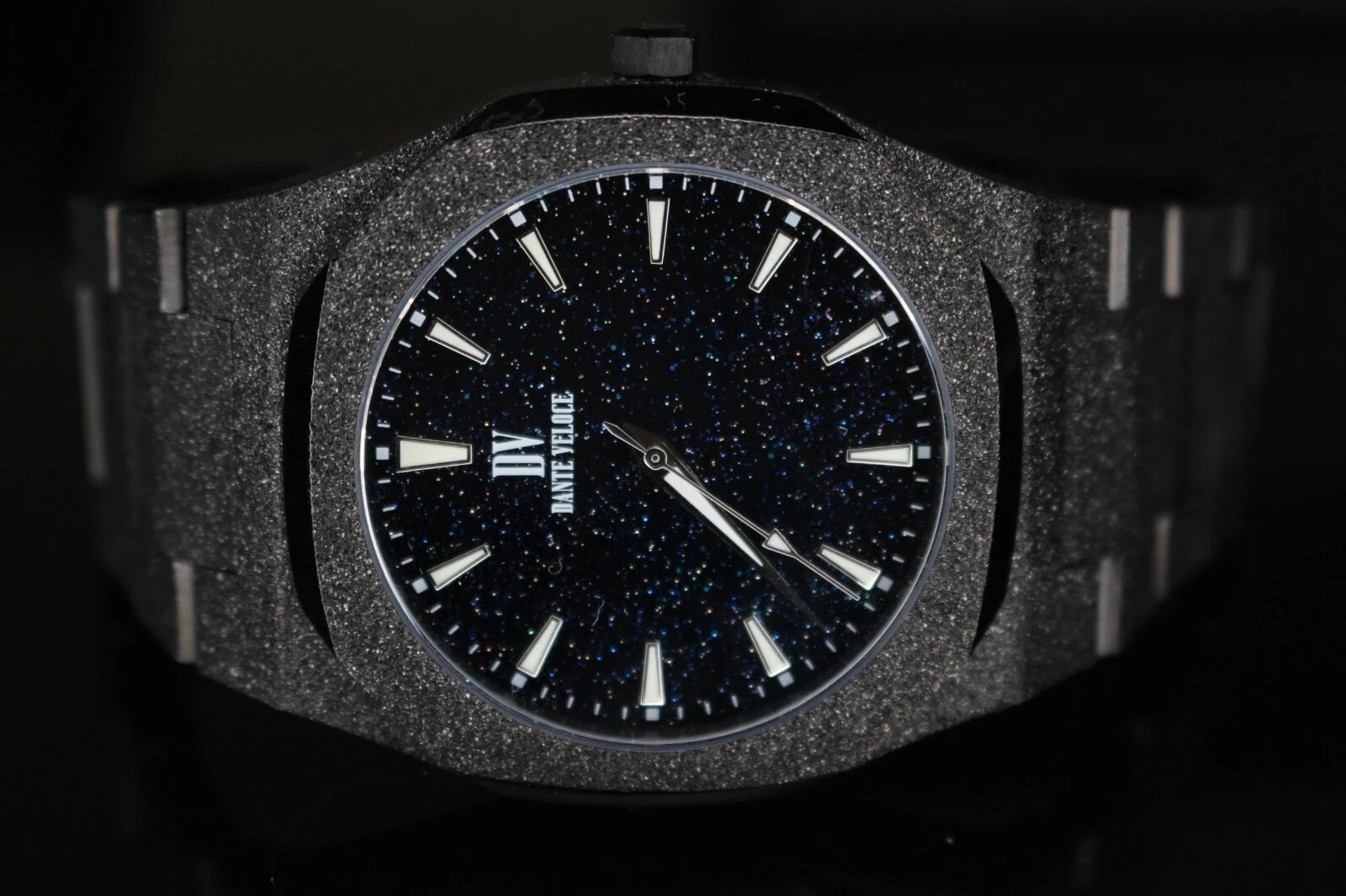 DANTE VELOCE Starlight Frosted BLACK Ice Out Icy Diamond Watch paul rich NEW !