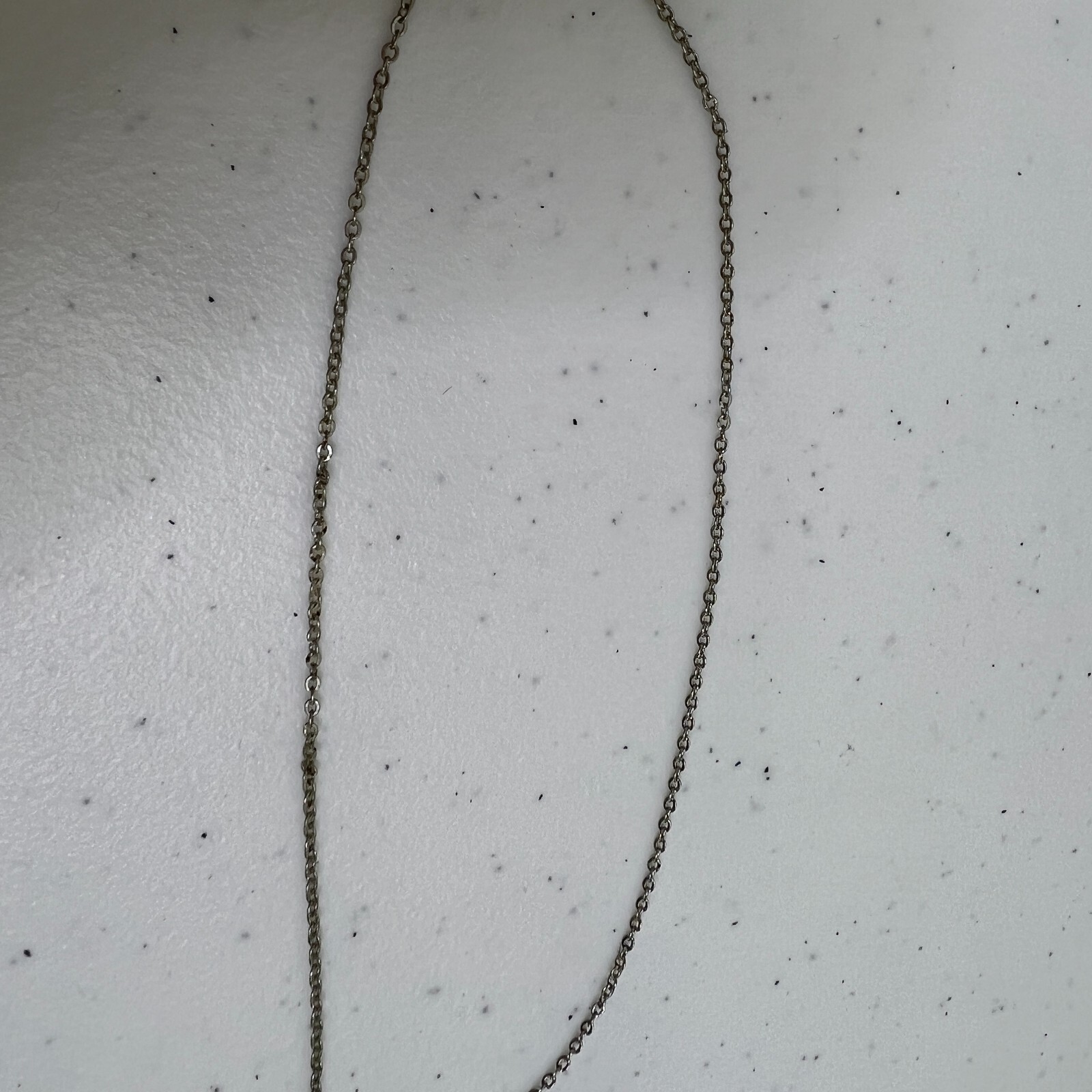 Chain 17 18 Inch Silver Tone Thin Dainty Short Basic Link Everyday