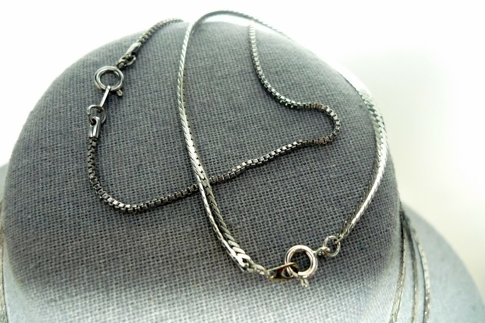 Estate Lot of 4 Silver KOREA Necklaces 2 Bracelets