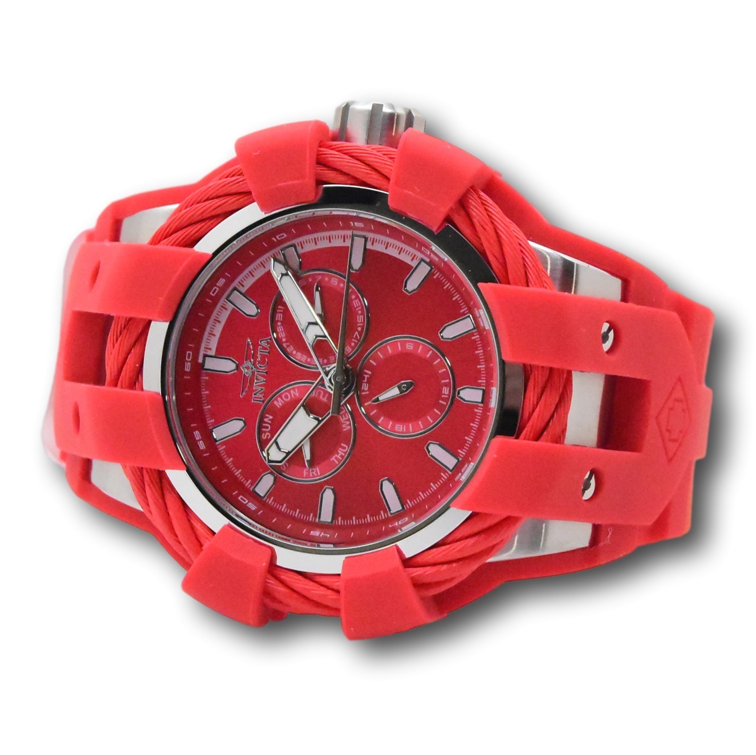 Invicta Bolt Shock Ultra Red Men’s 50mm Multifunction Date Quartz Watch 47839