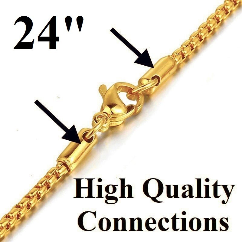 18K Gold Filled Over Silver Mens Jade Dragon Claw Pendant 24″ Necklace D890