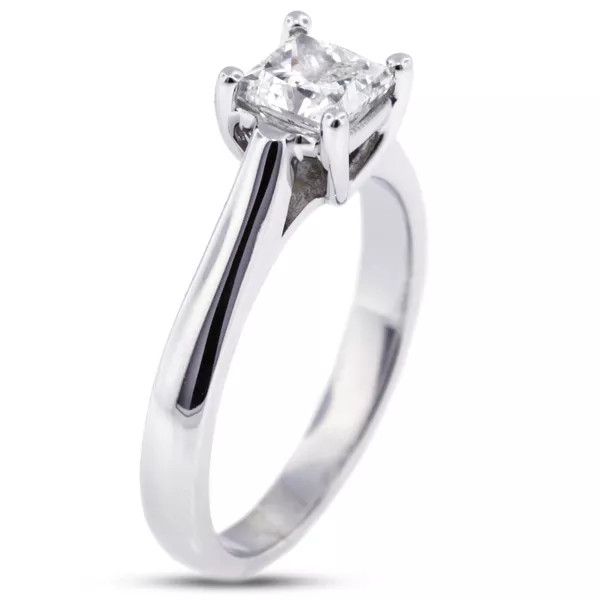 Solitaire Engagement Ring 14K Gold 3.05 Carat Princess Lab-Grown Diamond G VS1