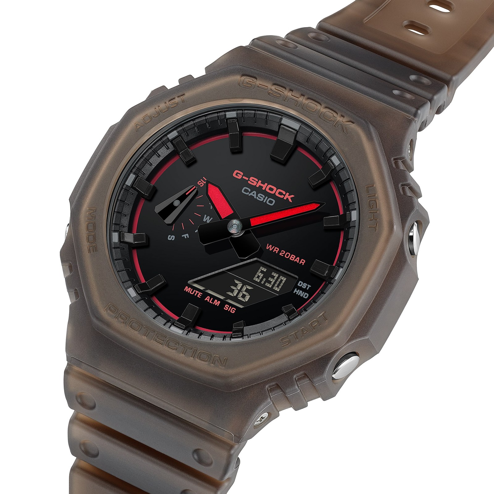 CASIO G-SHOCK GA-2100K-5AJF SMOKE LIGHT Analog Digital Watch Black Dial 45.4mm