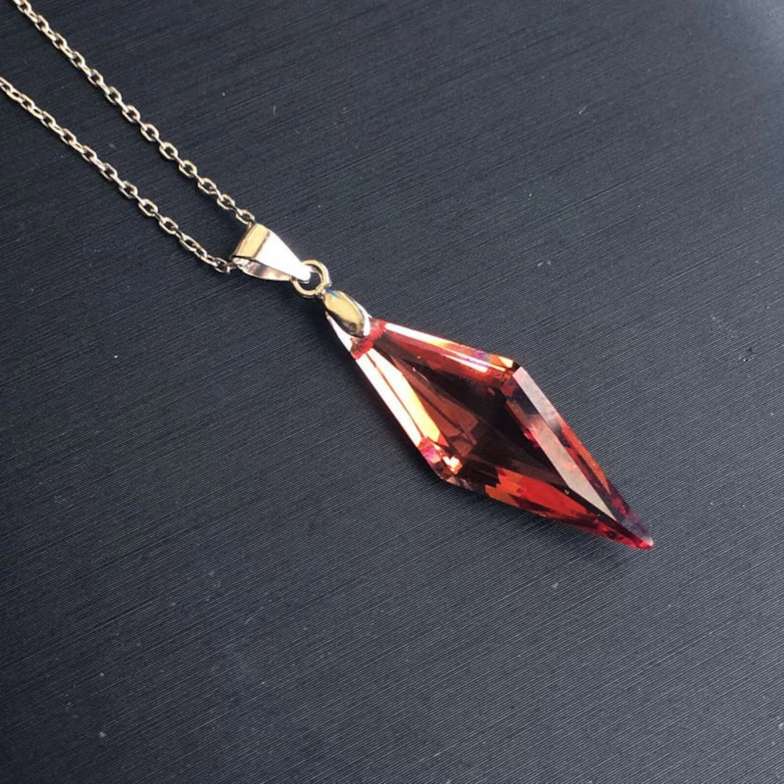 Fancy Cut Bio-Color Zultanite Pendant: Sterling Sliver Jewelry With Sliver Chain
