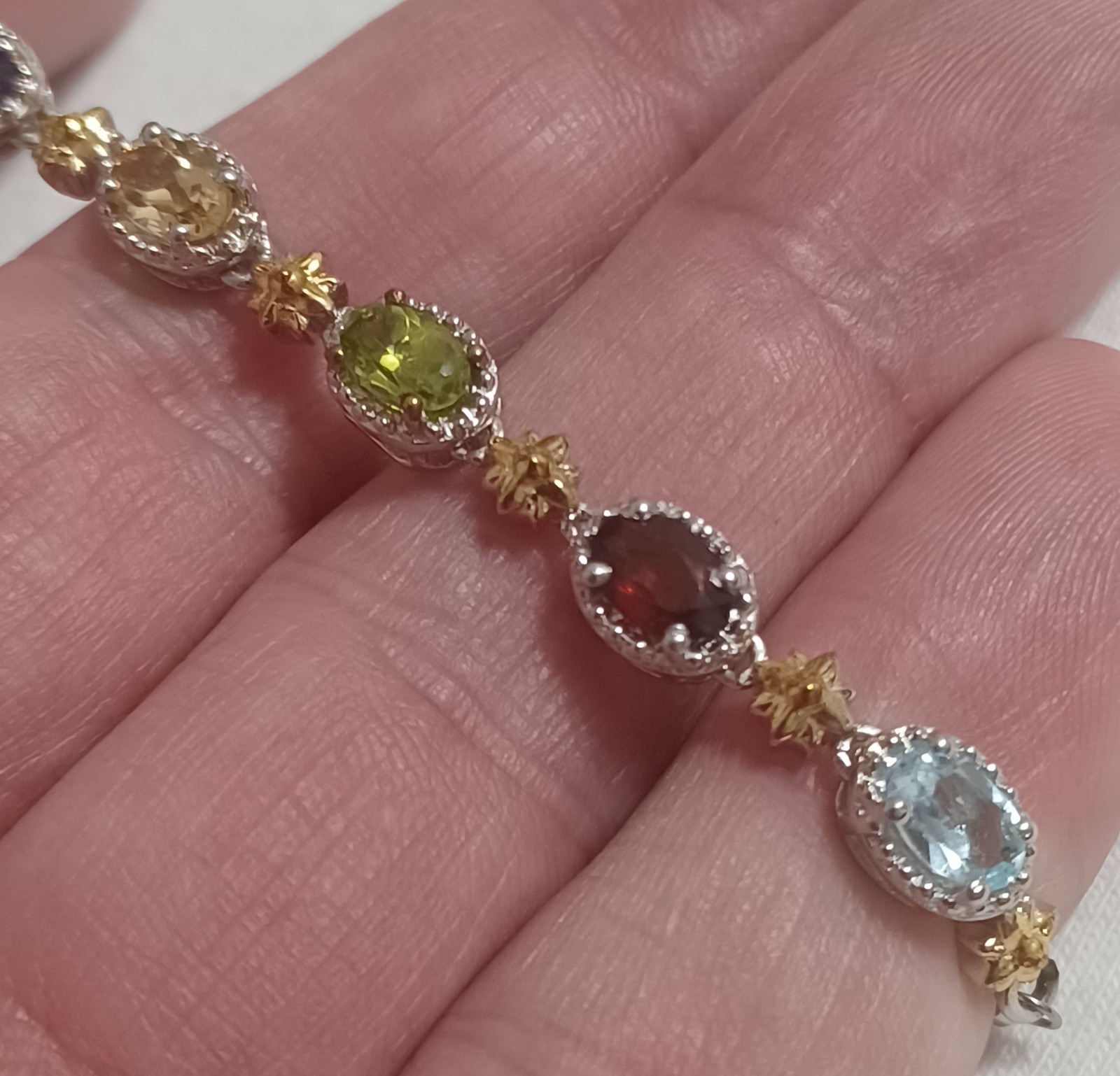 Beautiful STS Sterling Silver & Gemstone Necklace, +Gemstone STS KARIS Bracelet