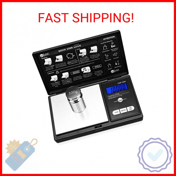 Weigh Gram 200g Digital Pocket Gram Scale 0.01g Accuracy, 200g x 0.01g Mini Digi
