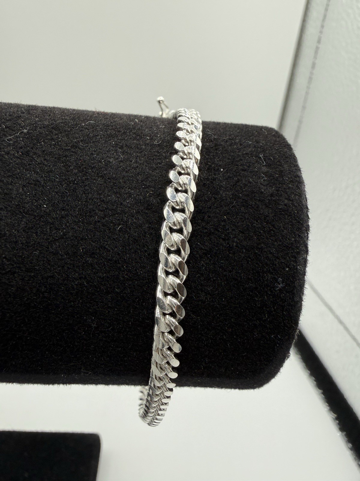 Solid Sterling Silver Italy 925 Miami Cuban Bracelet 4mm 7.5” Long