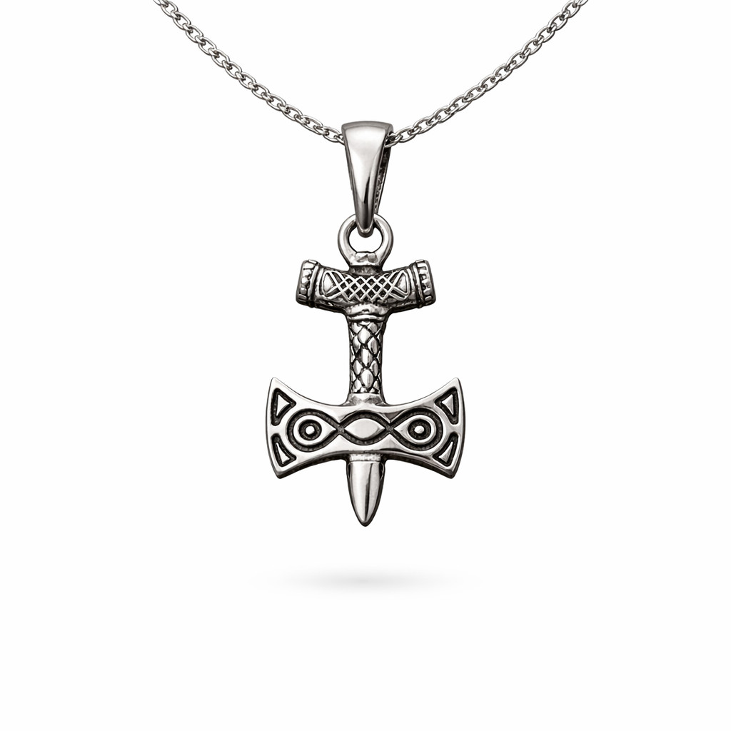 Sterling Silver Amulet of Talos Necklace, Video Game Jewelry, Fantasy Pendant