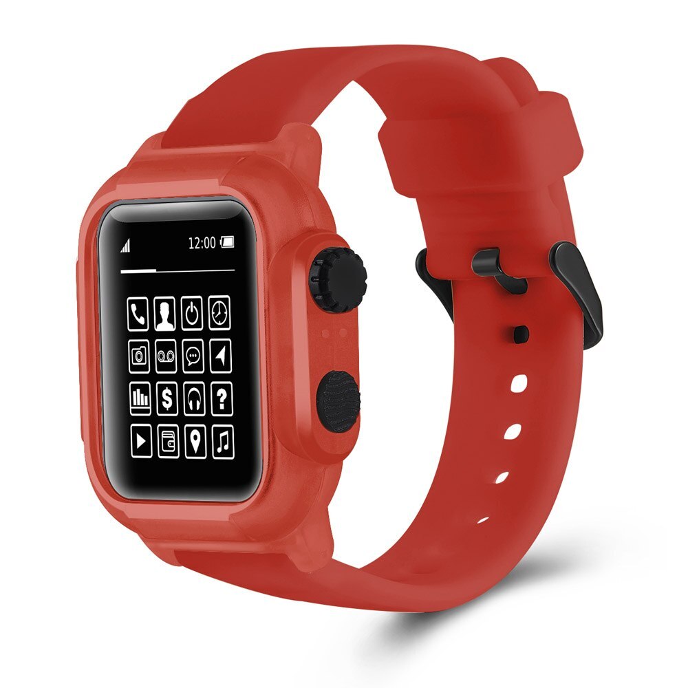Waterproof Case with iWatch Band Strap For Apple Watch Series 8 7 6 5 4 3 2 1 SE