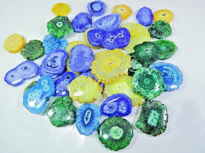 15-40 MM SOLAR DRUZY AGATE DYDE MIX SHAPE CABOCHON LOOSE GEMSTONE WHOLESALE LOT
