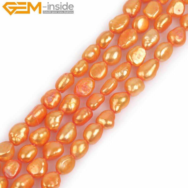 Freeform Assorted Color 8mm Pearls Loose Beads For Jewelry Making 15″ Enhanced