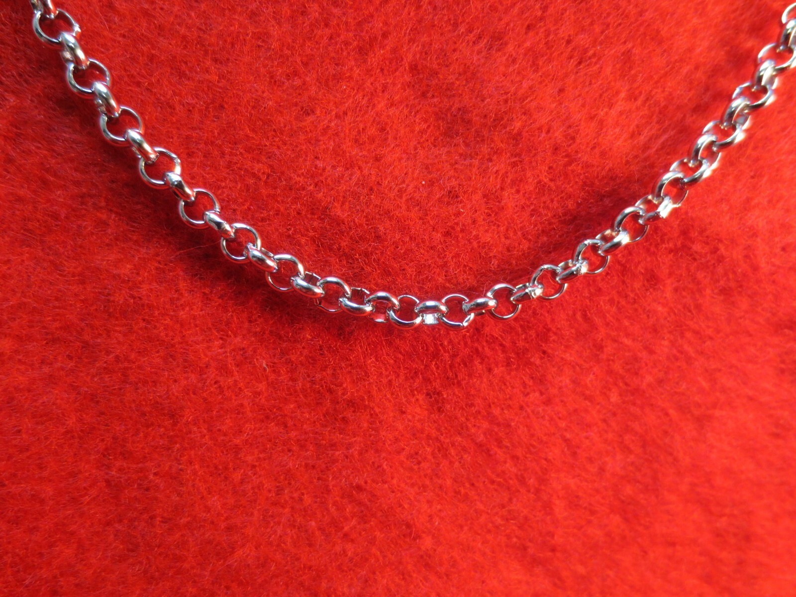 38 INCH SILVER STAINLESS STEEL 4MM ROLO LINK ROPE CHAIN NECKLACE