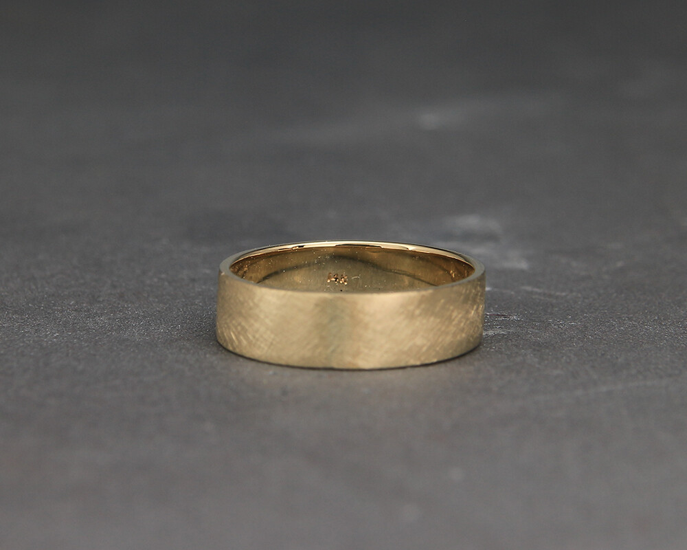 14K Gold Rough Brushed Rustic Men Wedding Band | 3mm 4mm 5mm 6mm 7mm 8mm