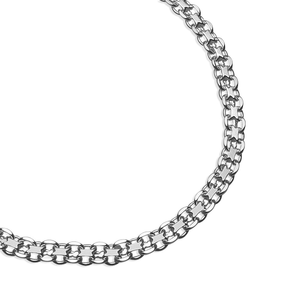 3mm Bismark Chain Bracelet in Sterling Silver, 7 Inches