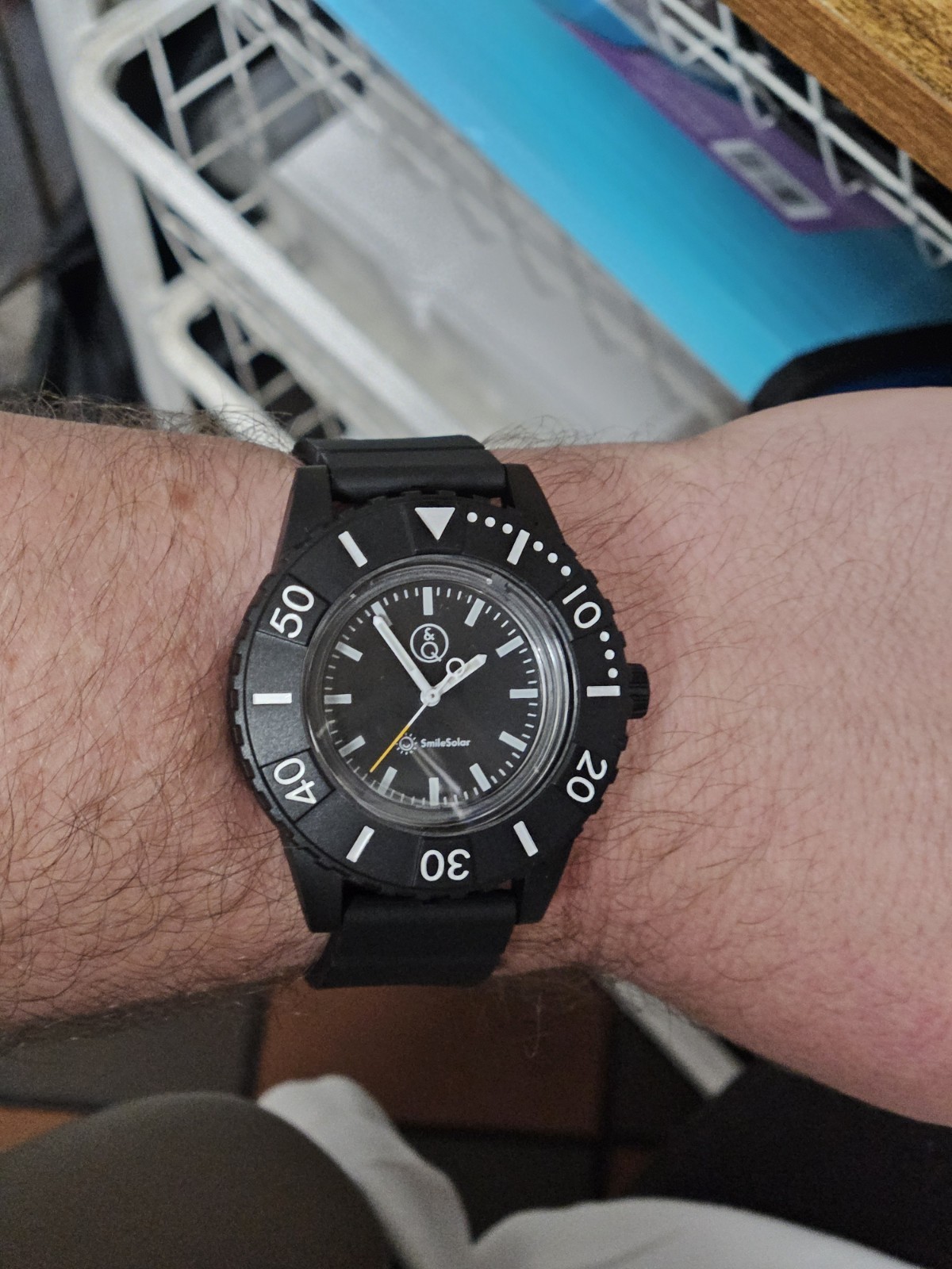 CITIZEN Q&Q SmileSolar RP30-002 “20BAR SERIES 003 Black” Wristwatch