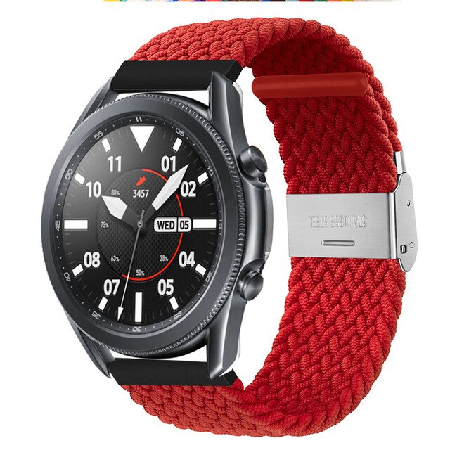 Samsung Galaxy Watch 4 3 Classic Active 2 Braided Elastic Woven Nylon 20mm Band