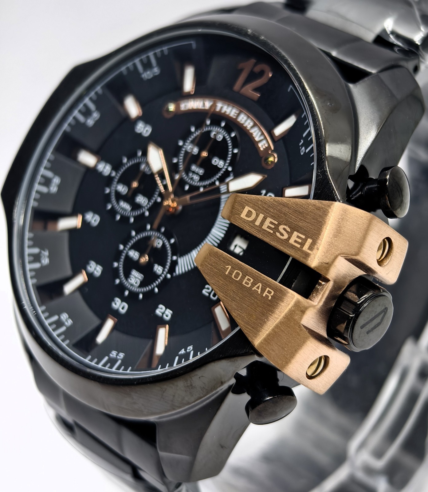 Awesome Diesel 10 Bar ”ONLY THE BRAVE” Chronograph Quartz Men’s Wrist Watch