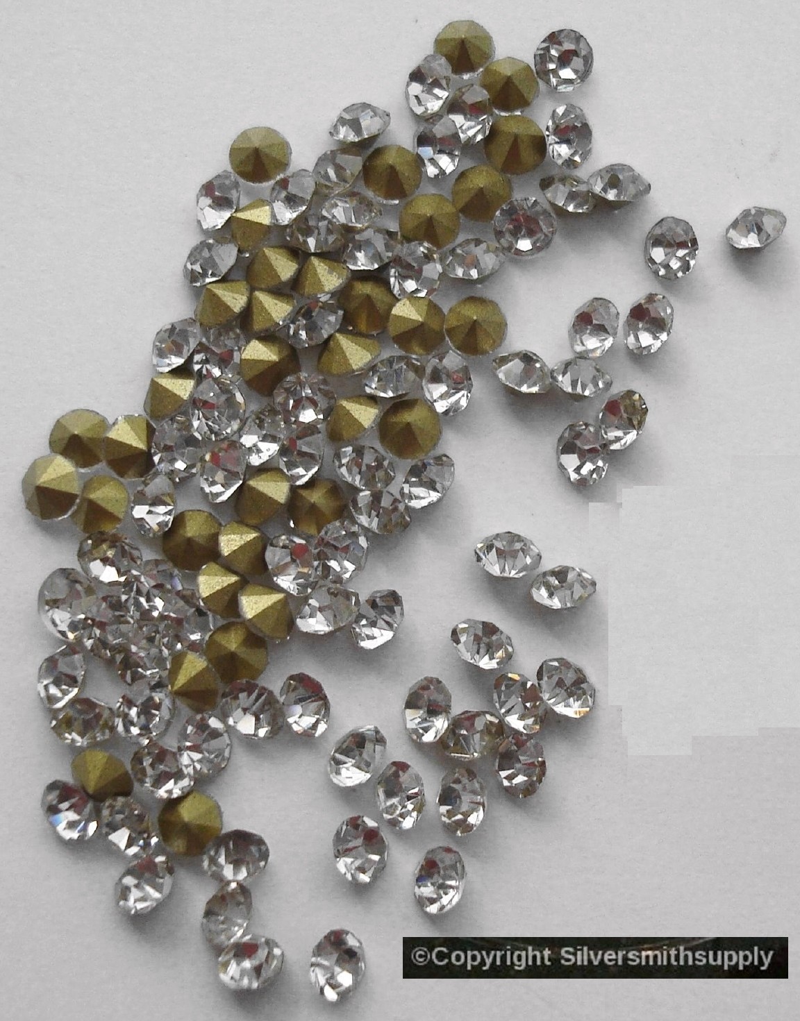 100pcs crystal rhinestones tin cuts high quality 3.5×1.5mm foil backed misc012a