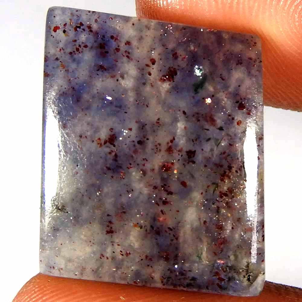 16.55Cts100%Natural Red Blue Iolite Sunstone Cushion Cabochon Loose Gemstone