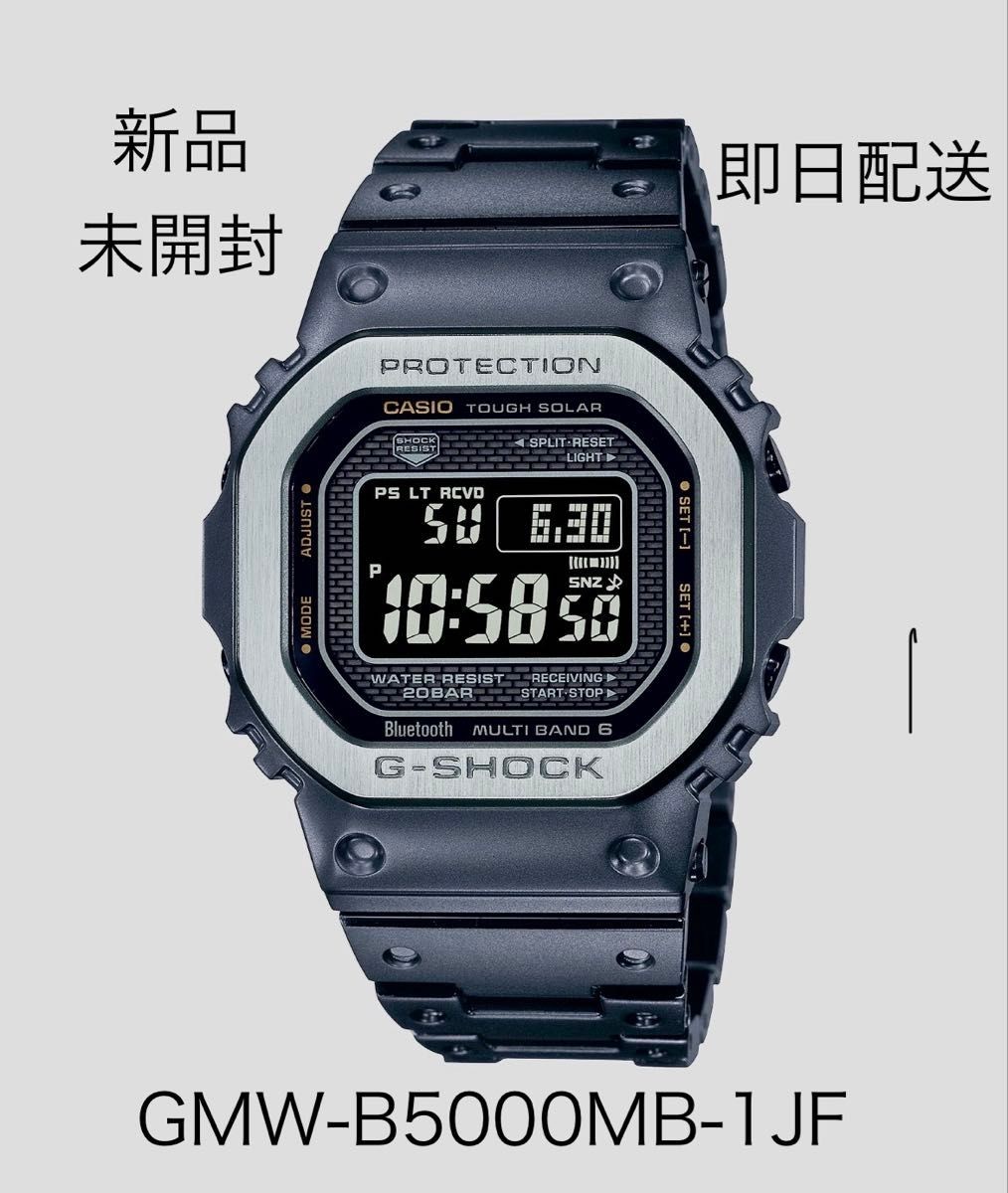 [B1P] CASIO G SHOCK GMW B5000MB 1JF Full Metal Black Solar Watch [m6z]