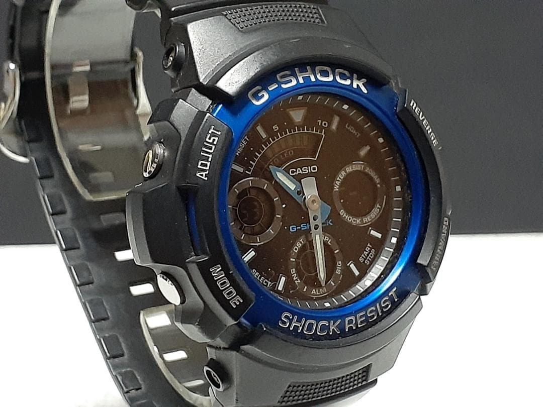 [Battery replaced, working condition] Casio G-SHOCK AW-591 Blue Analog-Digital W