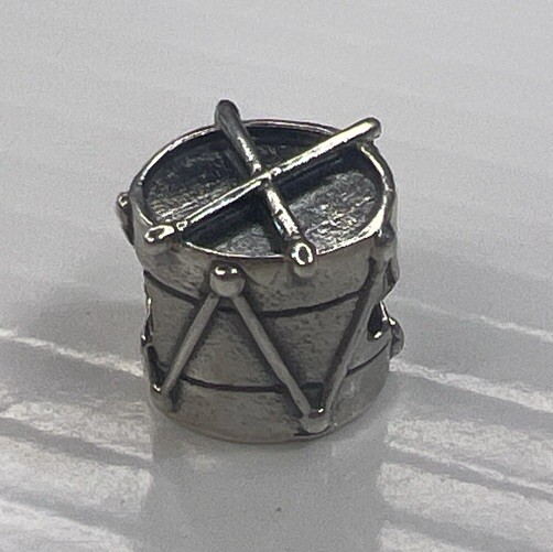 NEW HALIA 925 Sterling Silver Slide Bead Charm Drummer Boy Music Band Drum