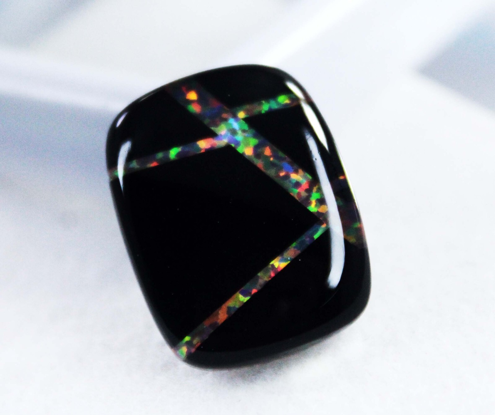 14.85 Ct Multi Color Onyx Opal | Natural Certified Pear Cut Doublet Gemstone