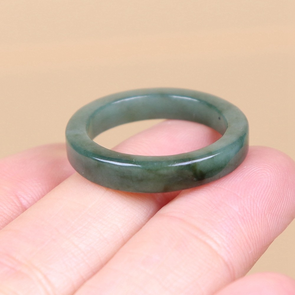 Certified Green 100% Natural A Jade jadeite φ 18.1 mm Ring US 8 # 33496A 戒指
