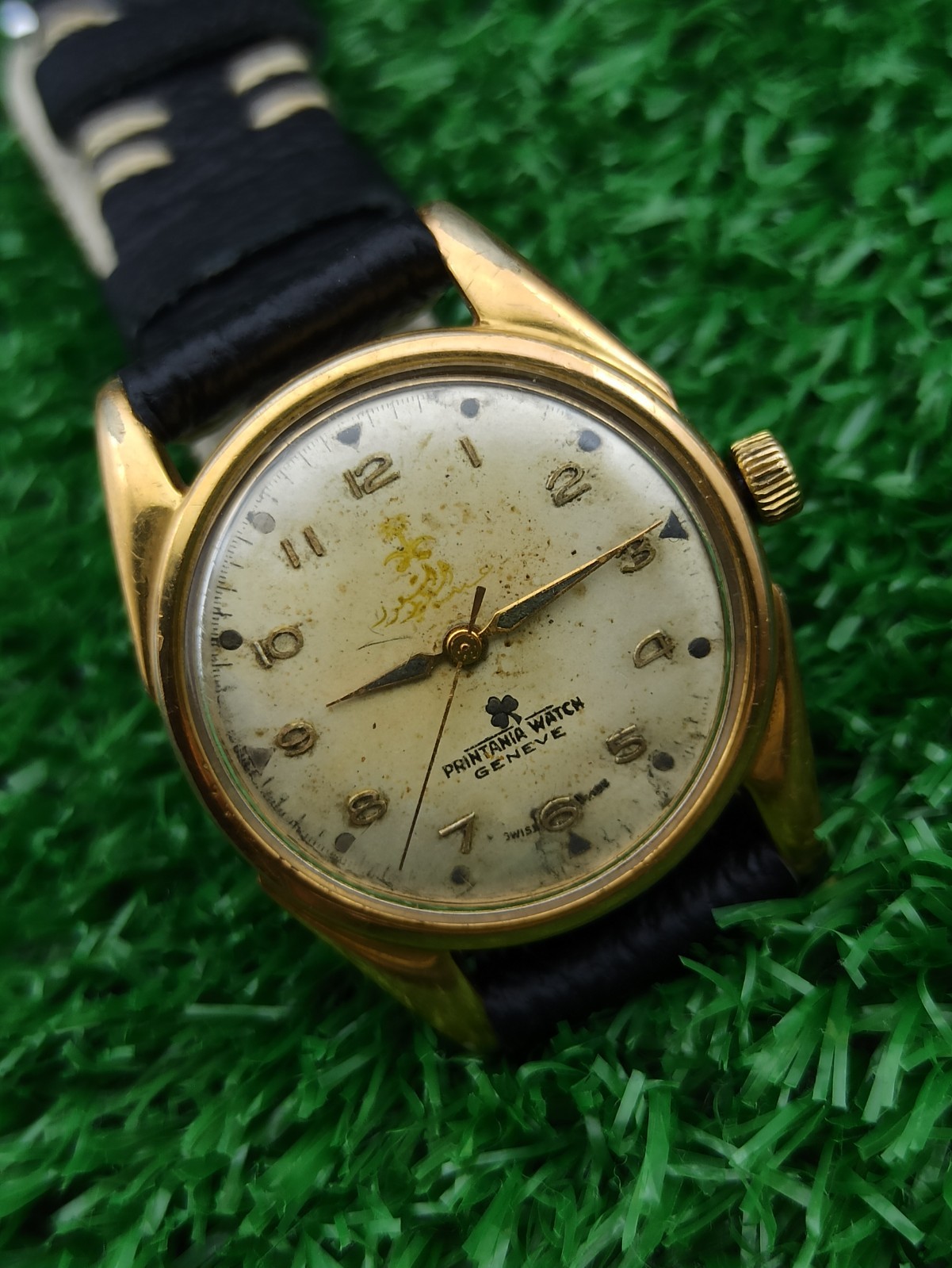 Rare Vintage Printania Geneve Saudi Arabia Royal Gift King Abdulaziz Swiss Watch