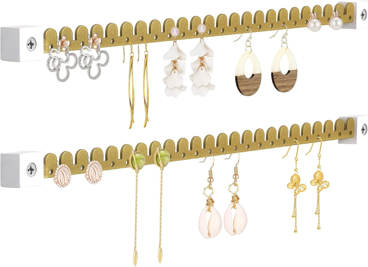 Earring Organizer Wall Mounted 2 Pack Earring Holder Hanging Jewelry Organizer D