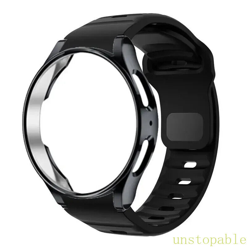 Silicone Band+Case for Samsung Galaxy Watch 7 6 5 4 FE 40mm 44mm Classic 43/47mm