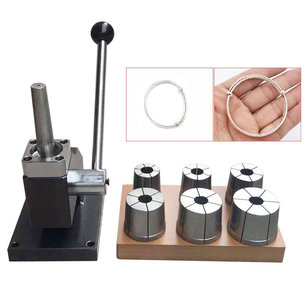 Bangle Bracelet Stretcher Enlarger Machine Jewelry Expander Equipment & 6 Dies