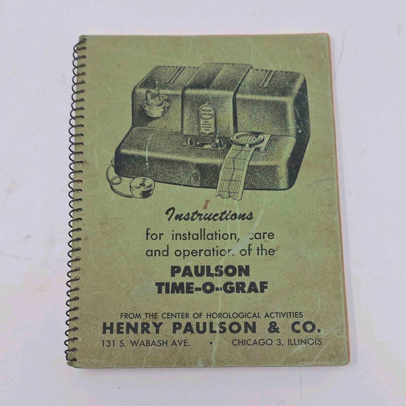 Paulson Time-O-Graf Watchmaker Instructions Installation Care & Operation 1949