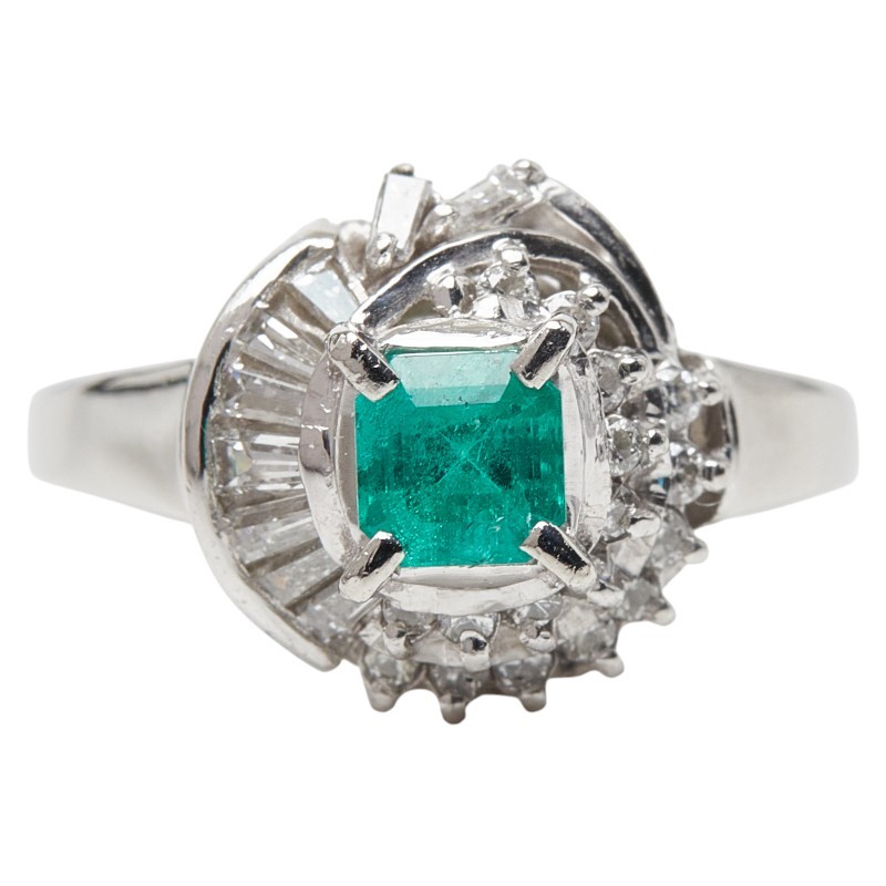 AUTHENTIC Ring ring Pt900 Platinum #13(JP Size) Women