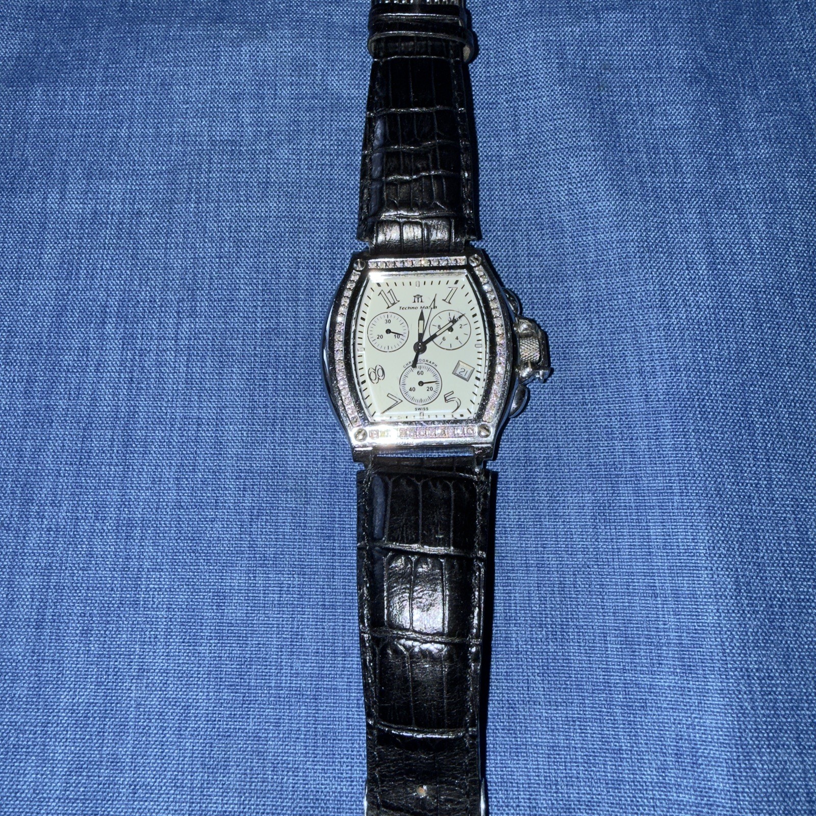 TECHNO MANIA Swiss Chronograph Calendar 1.5 ct Diamond bezel sapphire crystal